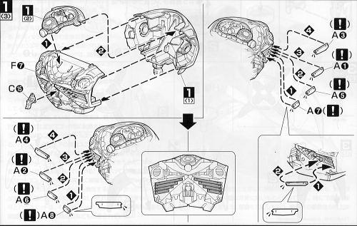 シャア専用ズゴック（ＭＳＭ－０７Ｓ）の取扱説明書「工程１－３」の画像