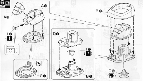 シャア専用ズゴック（ＭＳＭ－０７Ｓ）の取扱説明書「工程６－３」の画像